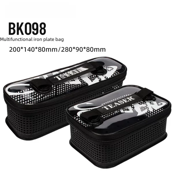 Bk098 Satchel Fishing Bait Cosmetics Bag Mesh Flushable Sea Fishing Lure Boat Fishing Bait Bag Iron Plate Bag