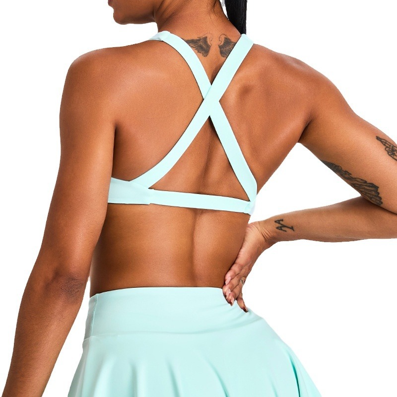 Cross-border nuevo chaleco de yoga para mujeres cruzadas de espalda chaleco de yoga ropa interior deportiva bra de fitness pilates