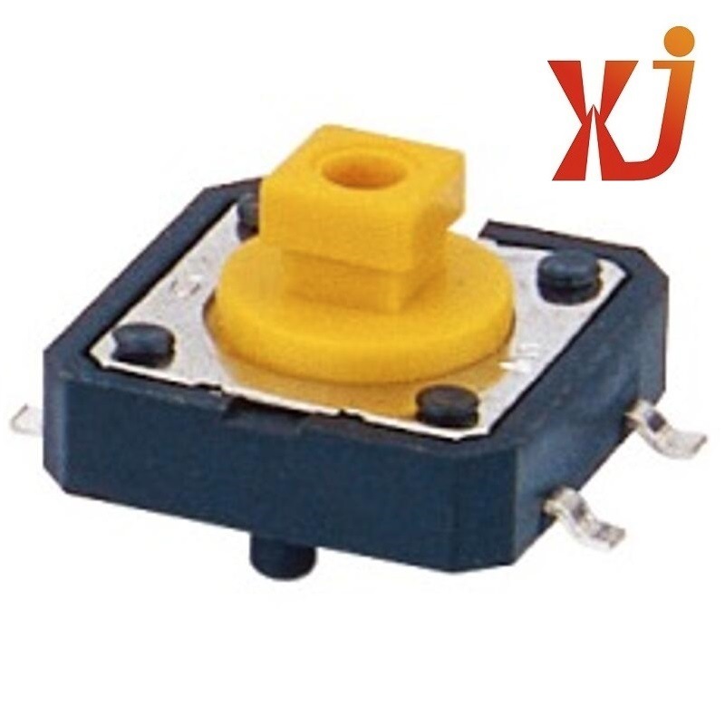 贴片带柱按钮开关  小型轻触复位开关四脚 厂家 轻触开关12*12mm
