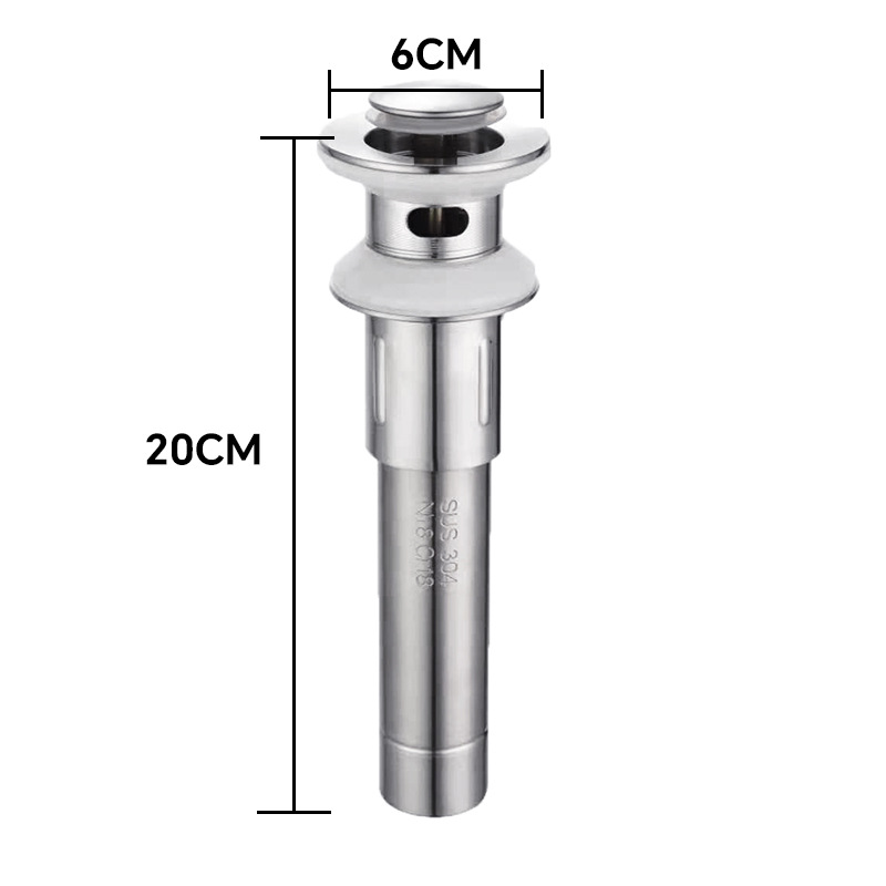 Accesorios de desagüe de lavabo de acero inoxidable, lavabo, lavabo, juego de caída de lavabo, rebote, reversión, desodorante