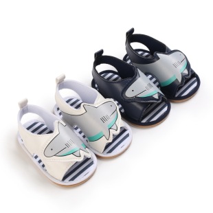 Li Hai Sheng Spring and Summer Male Baby Non-dropping Anti-kick Sandals 0-1 Year Old Baby Toddler Shoes Male Soft Sole Non-slip