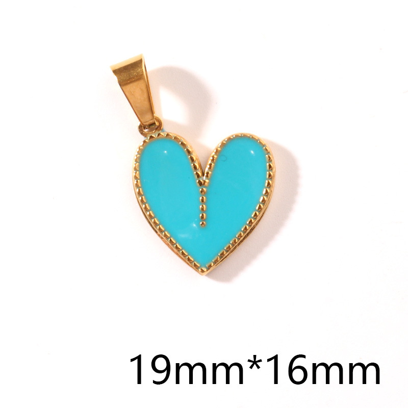 6g Weight Pendant Jewelry Making Type DIY Jewelry Accessories Classification 1 Piece Quantity 304 Stainless Steel, Metal Material Peach, Heart Shape Pattern Women's Gender Retro Style Enamel, Plating Craft 1 Piece 304 Stainless Steel Metal Peach Heart Shape Pendant DIY Jewelry Accessories 6