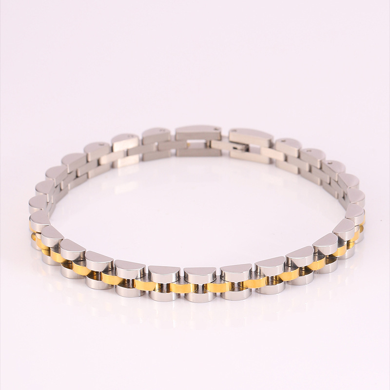 39g Weight 0.03µm-0.05µm Gold Plating Thickness PVD Coated Gold Plating Process 18K Real Gold Plated Plating Material Bracelets Classification 304 Stainless Steel Chain Material 1 Piece Quantity Business, Daily Occasion Titanium Steel Material Geometric Pattern Men's Gender Retro, Classic Style Style Plating Craft Retro Classic Style Geometric Titanium Steel Plating Men's Bracelets Men's Chain Bracelets 11