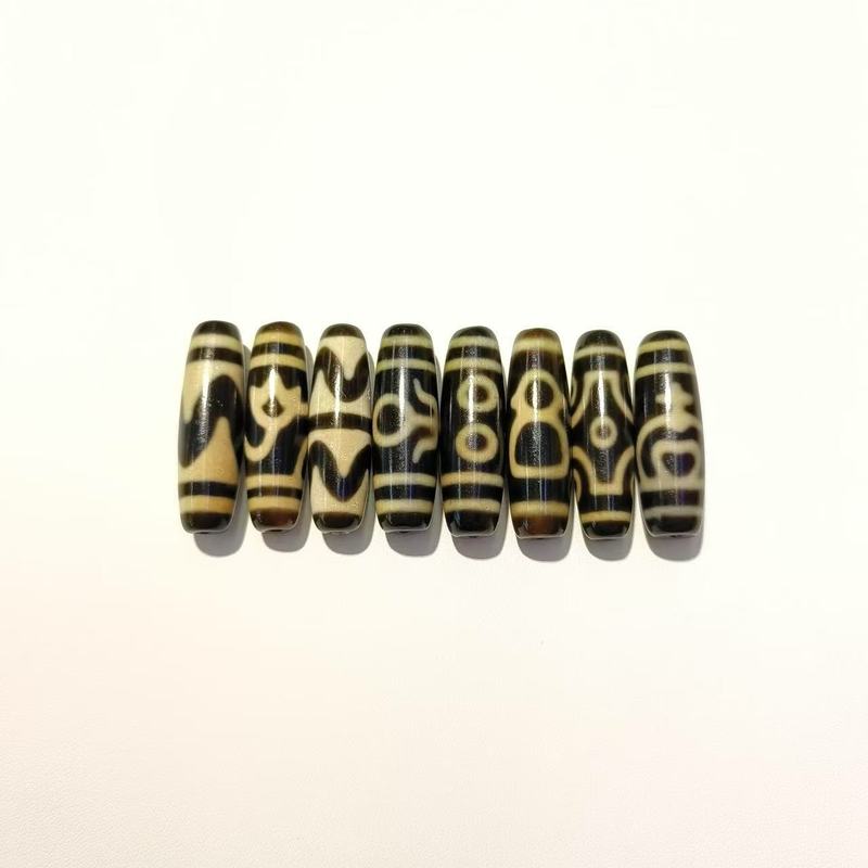 源头工厂老台湾工艺12*38mm天珠牙黄风化包浆文玩收藏批发【A级】|undefined