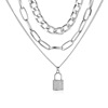 Chain, lock, universal necklace, European style