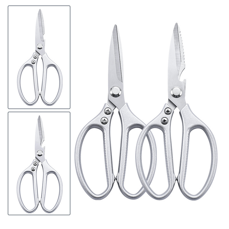 Wholesale Sharp Kitchen Scissors Sk5 Aluminum Scissors Chicken Bone Scissors Easy to Cut Meat Scissors Bones Open Bottles Etc. Yangjiang Scissors
