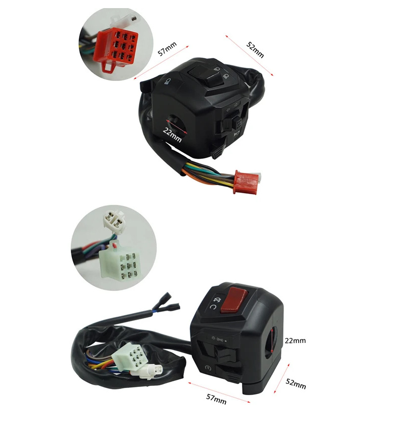 Motorcycle modified handle switch PULSAR NS200 12V night light LED combination handle switch assembly
