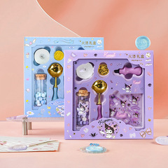 Cute Woodland Sanrio Sweet Treat Party Enamel Stamp Set Handbag Accessories DIY Kids Enamel Wax