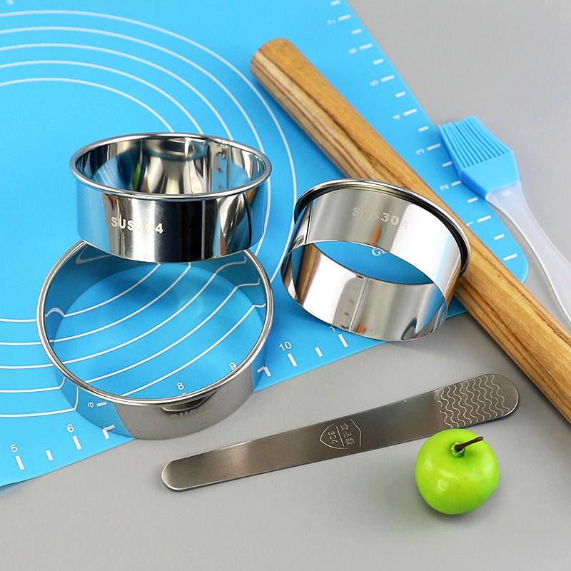 304 Stainless Steel Dumpling Wrapper Artifact Bun Wrapper Rice Cake Mold Meat Pie Cake Dough Round Cutting Mold