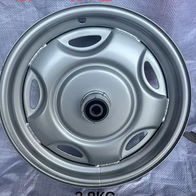 Motorcycle wheel hub — rear wheel steel ring - 375-12-front-wheel-15-hole-130-hub-silver