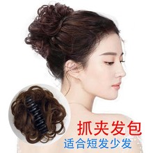 发圈拉花女短长卷发头花盘发大发花苞假发卷发器发包抓夹发夹百搭