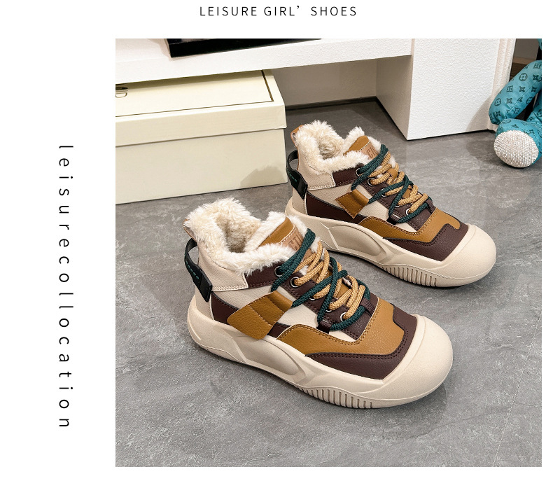 Stivaletti donna alti invernali caldi con piattaforma sneaker_voghion.com