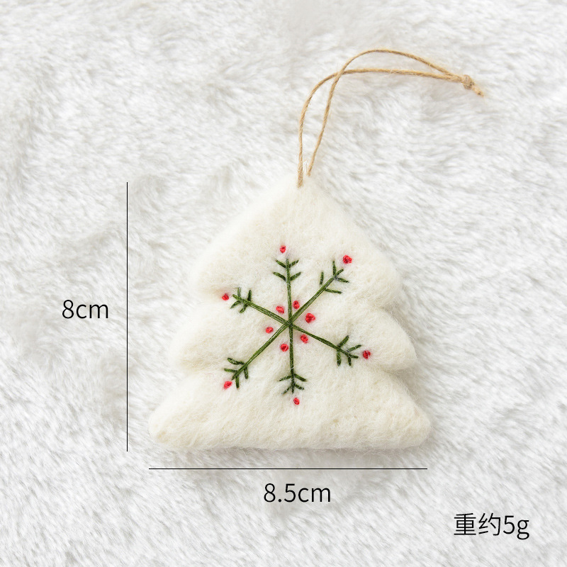 アマゾン越境クリスマスデコレーション ウールフェルト ハート 雪の結晶 ミニクリスマスツリー飾り クリスマスデコレーションペンダント|undefined