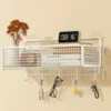Hanging basket [weighted version] large + 5 hooks white