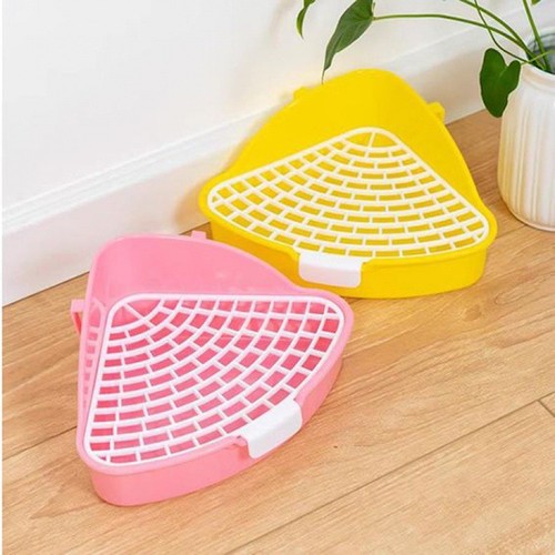 (Complimentary Shipping) Small Pet-Specific Toilet, Non-Clogging Triangular Toilet, Mini Urinal for Small Animals, Hamster, Rabbit, Guinea Pig Litter Box