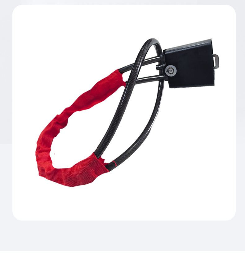 Car Steering Wheel Lock, Universal Seat Belt Buckle Lock, Rope Lock, Thick Steel Cable Chain Anti-Theft Lock for Cars