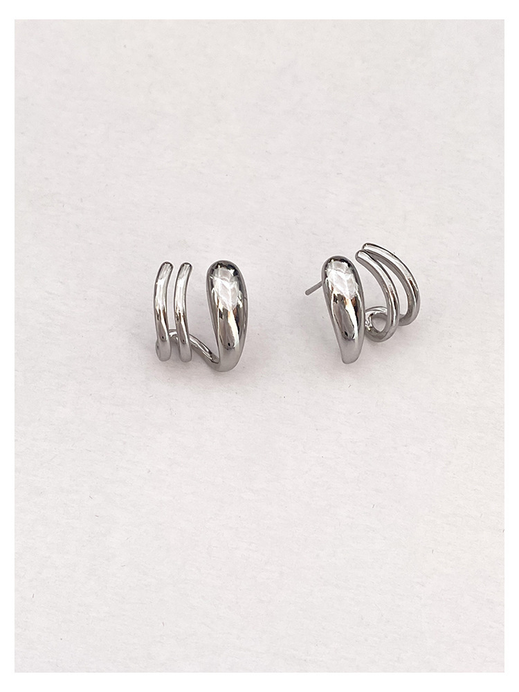New geometric line metal women's with simple niche design, ear accessories and earrings_voghion.com
