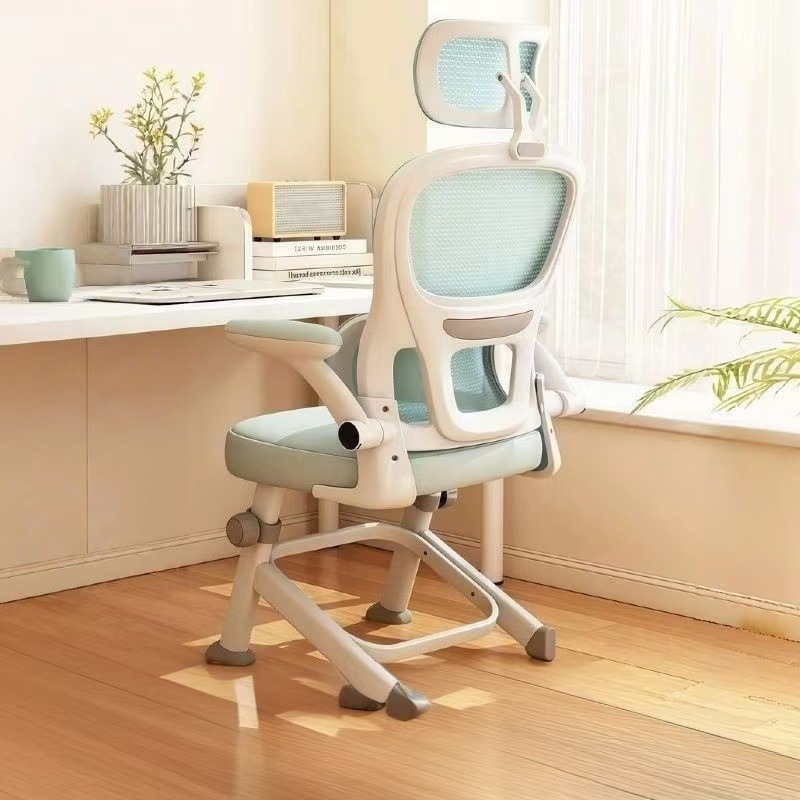 Children's safety study chair, student bedroom/living room backrest chair, student writing and study chair, adjustable height ergonomic chair