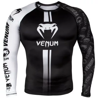 Boxing shirt, Muay Thai tight-fitting long-sleeve fitness training combat running fighting T-shirt, martial arts sports shirt, Venom top