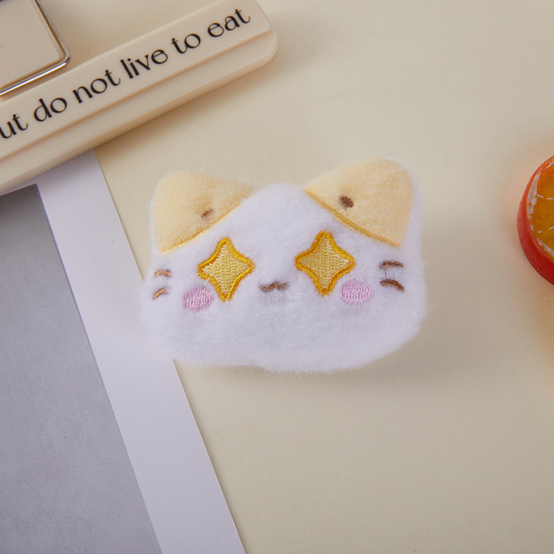 新しい漫画猫絵文字パッケージぬいぐるみブローチアクセサリー人形人形装飾子供のヘアピンアクセサリーアクセサリー|undefined