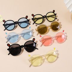 2022 cartoon cute children sun new baby sunglasses with rabbit ears for boys and girls, personalized sun protection UV protection
