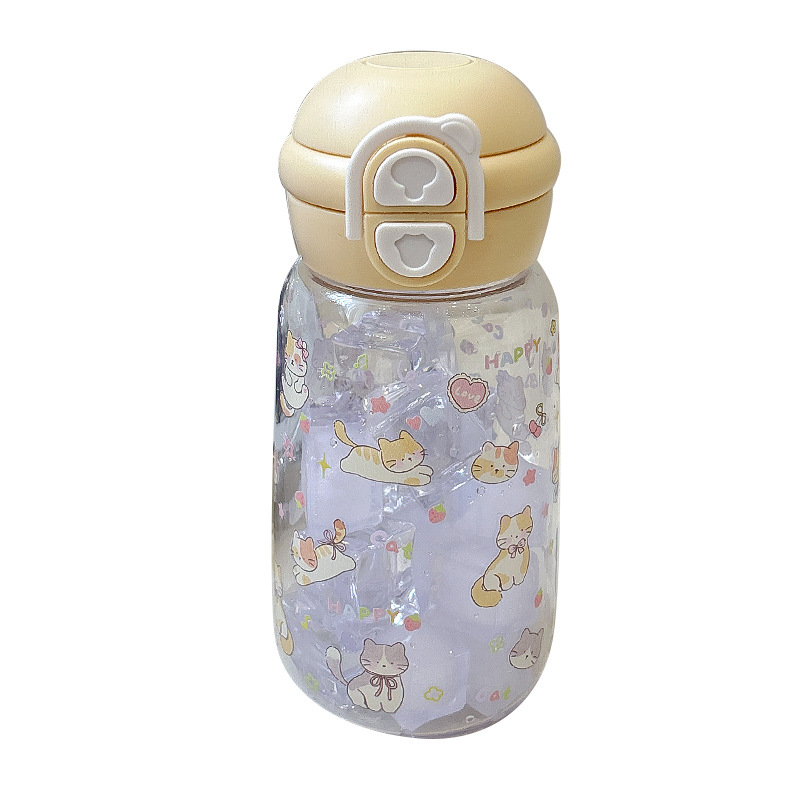 Trendy And Cute Straw Water Bottle With High Aesthetic Appeal, Large Capacity, Student-Friendly, Top Quality, Drop-Resistant, Portable_voghion.com