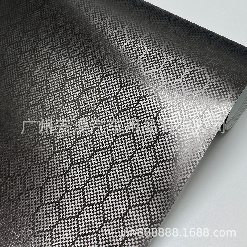 Cross-Border Hot Selling Car Color Changing Film Pet Rhombus Honeycomb Carbon Fiber Film Central Control Interior Forged Carbon Fiber Sticker