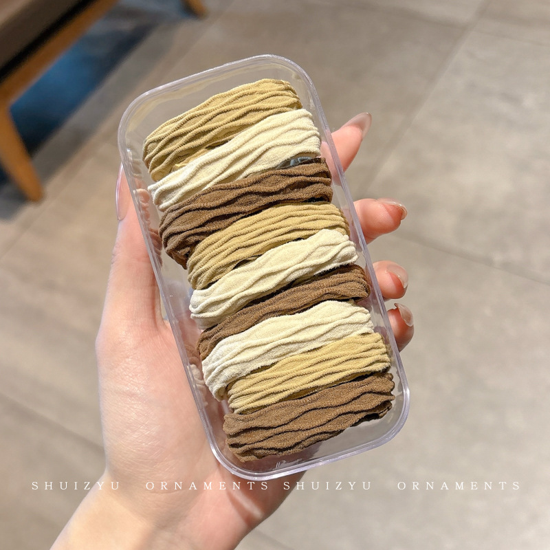 Mascarilla facial de alta elasticidad, lazo para el cabello, cola de caballo alta, cuerda para el cabello sin costuras para niños, no daña el cabello, banda de goma de cuerda para la cabeza para niñas