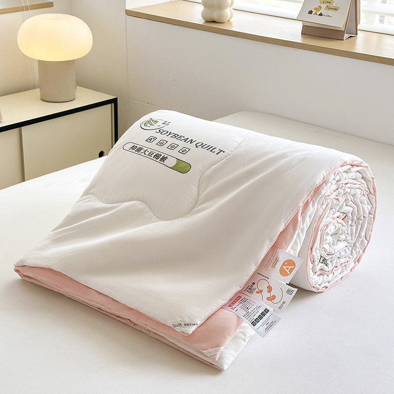 dormitorio de estudiantes fibra de soja clase A línea de cáñamo colcha de verano fresca lavable colcha delgada de aire acondicionado de verano image 7