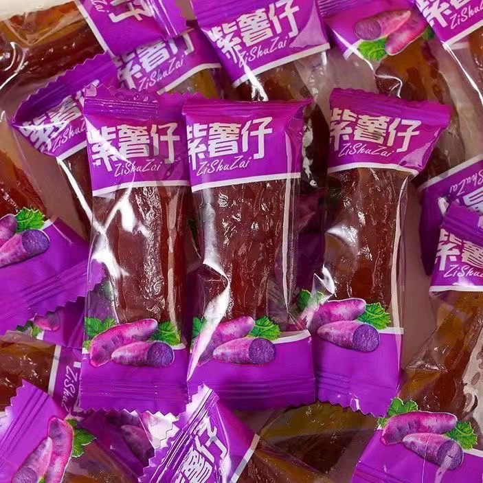 地瓜干水晶紫番薯干薯仔500g/包连城紫心厂家批发散装紫薯