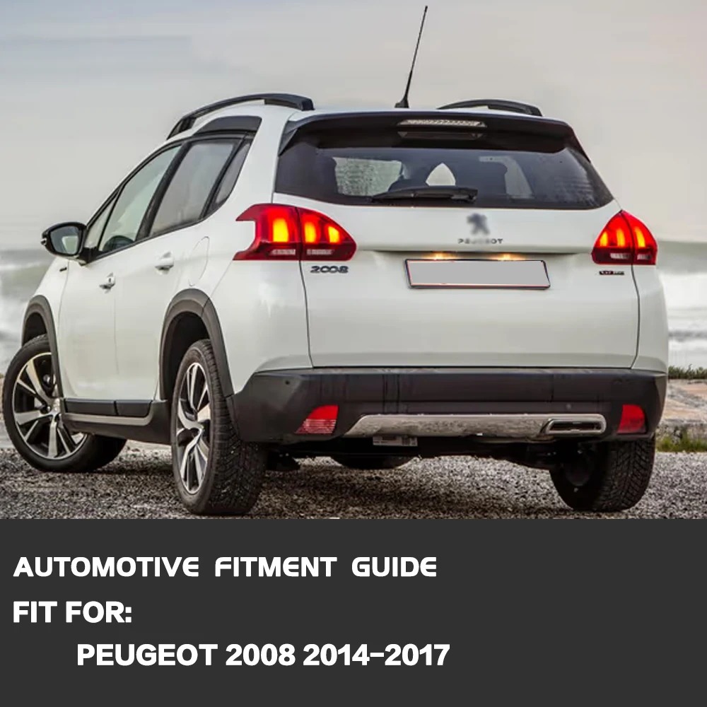 Aplicable a 14 - 17 Dongfeng Peugeot 2008 semieconjunto de luz trasera barra trasera cubierta de luz de niebla de luz de freno de marcha atrás