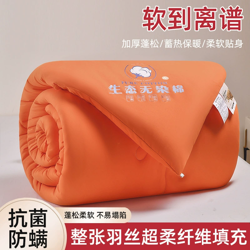 2025 новый весенний и летний новый водный суп сплошной цвет без окрашивания соевого одеяла, утолщенного одеяла зимой