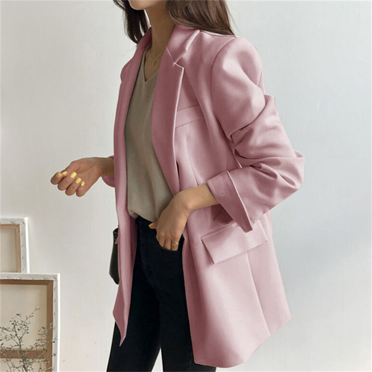 Abbigliamento donna Giacca nera da abito Cintura da donna 2024 Nuovo design primavera e autunno Nicchia Stiratura gratuita Temperamento Piccolo abito Manica lunga_voghion.com