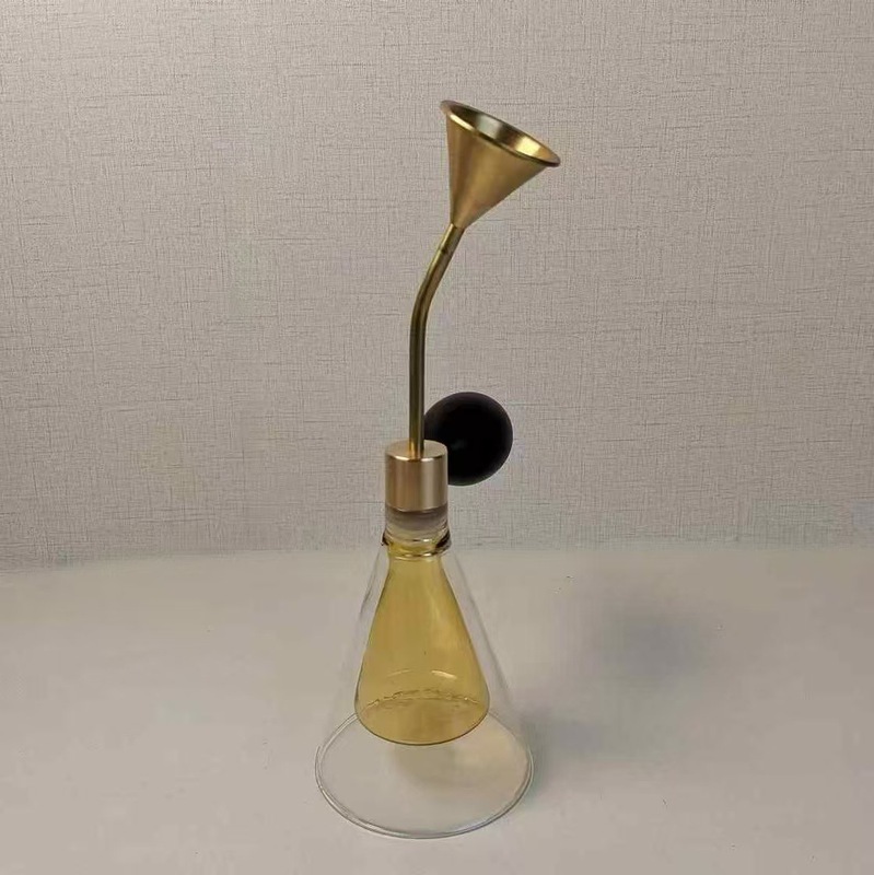 真鍮製香器、ガラス製クリエイティブ精油・酒・コーヒー豆試香瓶、スパ会場用香料選別クリエイティブデバイス|undefined