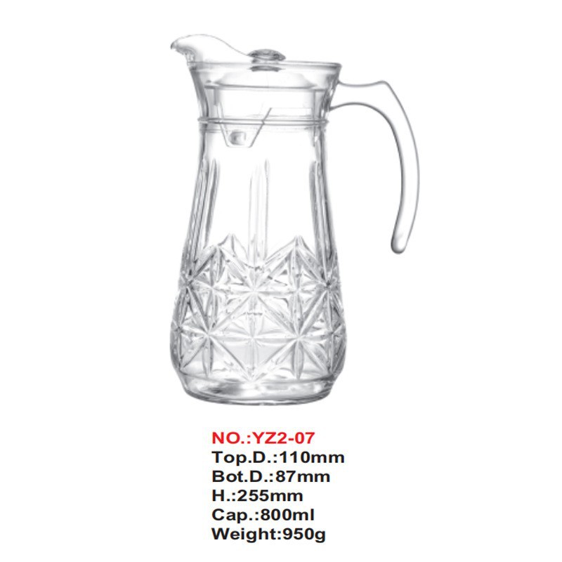 Pot de boca de pato burbujeante fría barra de cerveza de vidrio transparente frutas de té contenedor de cerveza fría agua fría comercial gran olla de cerveza