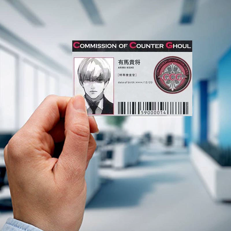Коллекционная идентификационная карта Tokyo Ghoul — одиночная студенческая ПВХ-карта, канеки и саcаки