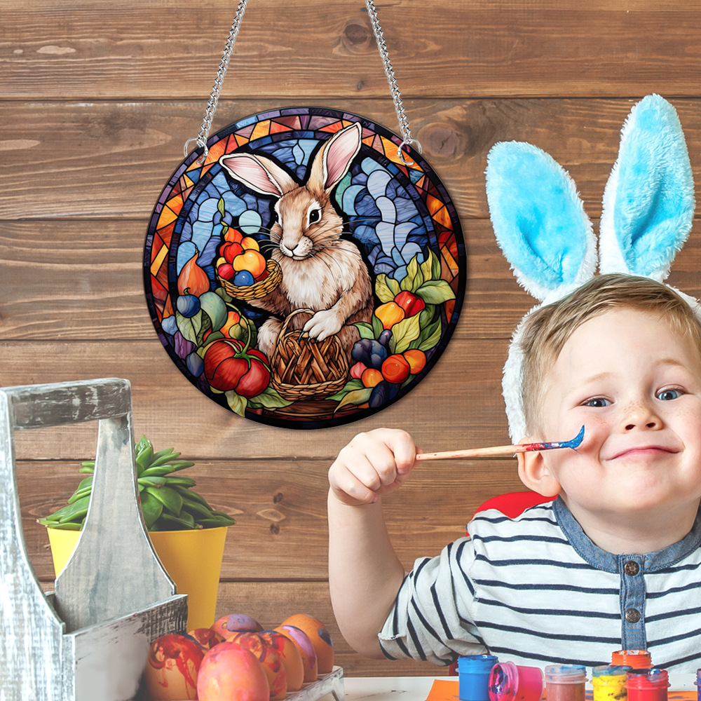 95g Weight pendant Home Textiles & Decor Type Acrylic Material Easter Festival Rabbit Pattern Casual, Elegant, Classical Style Easter Casual Elegant Classical Rabbit Arylic Party Supplies Decorations 60