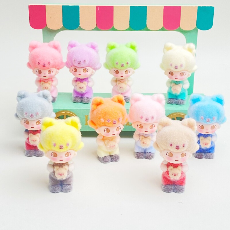 植毛かわいいディモ樹脂小さなかわいい漫画の装飾品変更された赤ちゃんフィギュアブラインドボックスかわいいギフト装飾品 diy|undefined