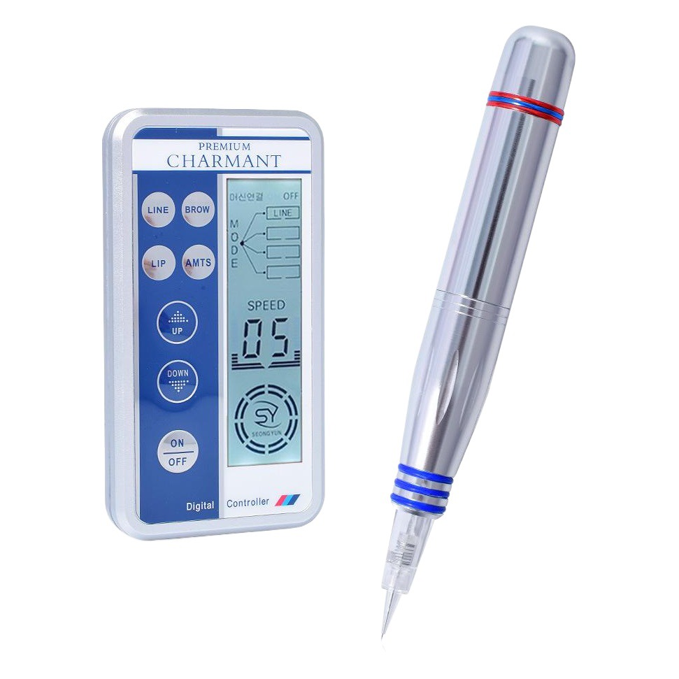 Factory three generations of Korean instruments lip eyeliner microneedle screw full throwing tattoo machine all-in-one machine Xia Meng tattoo machine
