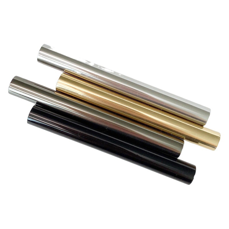 Utilizado comúnmente 8mm titular de la pluma de uñas sellado opaco metal color retención clavo pluma tapa multicolor Arco Iris color fábrica al por mayor