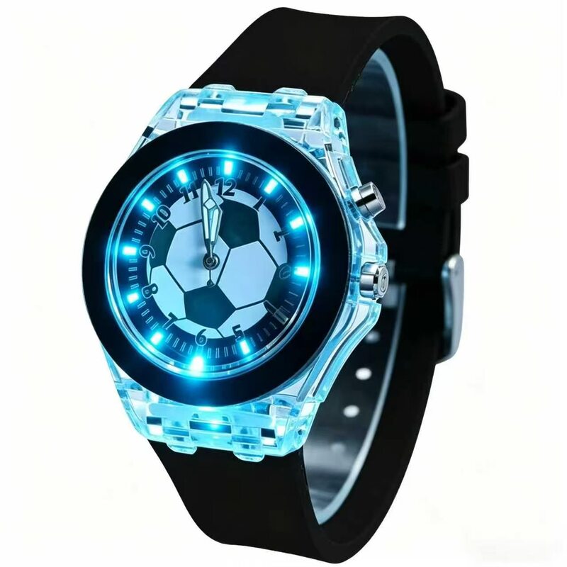 Cross-Border Luminous Student and Children's Watches, Colorful Glowing Cartoon Quartz Watches, Creative Wholesale Gift Watches
