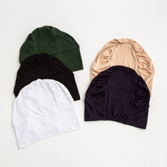 Headscarf Hat for Women, Silk-like Cotton Base Cap, Muslim Slip-on Hat, Hair Concealing, Elastic Cap, High Elasticity, Non-pilling