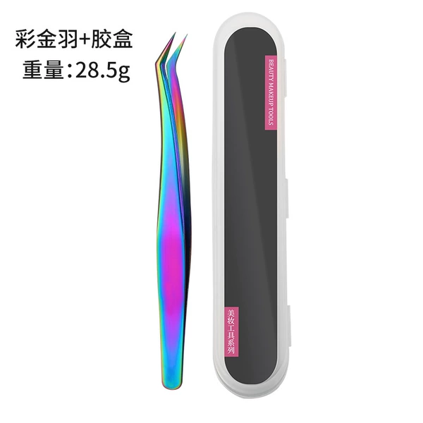 Gold Feather Clip Colored Titanium (Packed in Plastic Box)