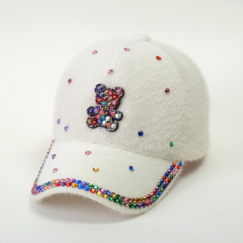 Women's Lady Bear Curved Eaves Baseball Cap display picture 2