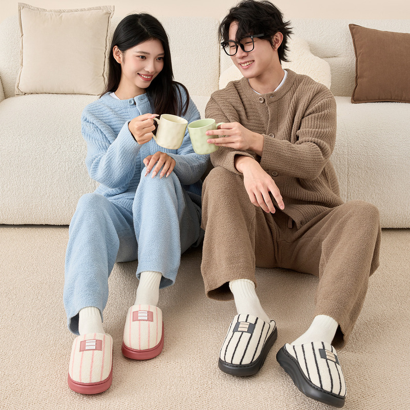 厚底棉拖鞋女款冬季2025新款室内居家居情侣毛毛绒拖鞋男士秋冬天|undefined