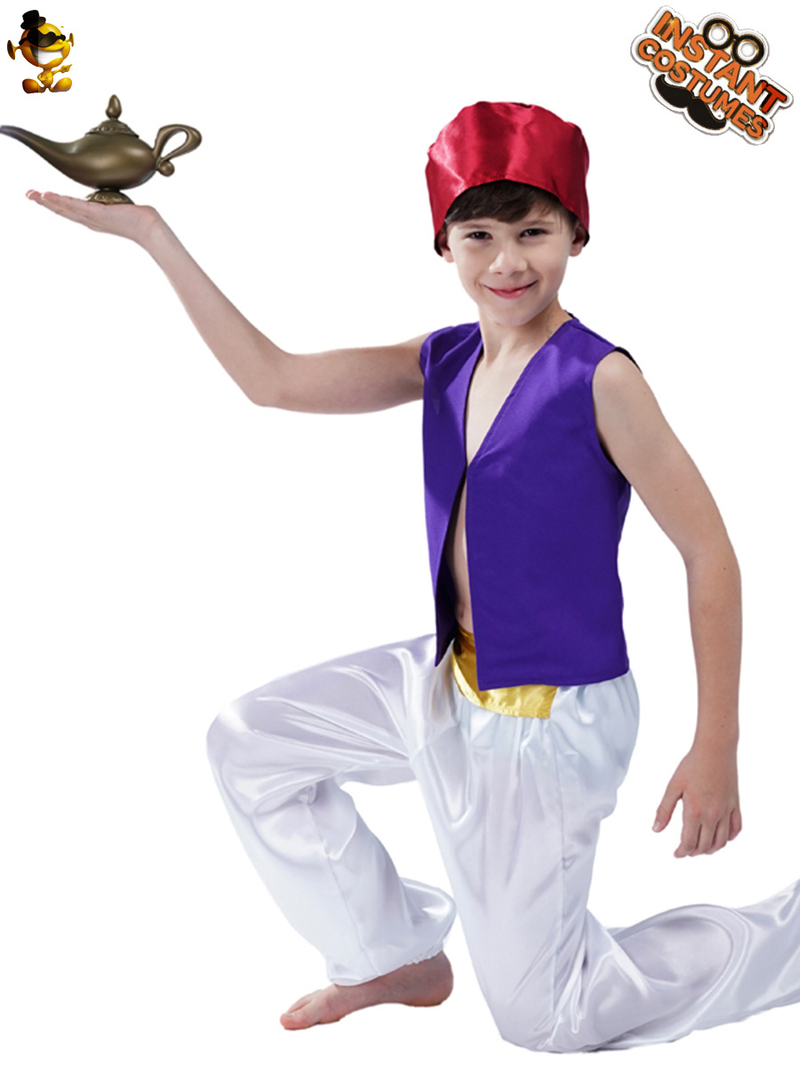 Traje de príncipe árabe para niños traje de rol árabe de niño traje de escenario traje de rendimiento cosplay