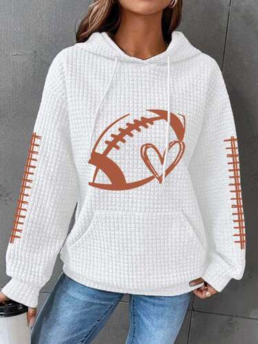 Women's Hooded Sweatshirt with Rugby Print, Novelty Style, Cross-Border Trade, , Pullover, Checkered Pattern