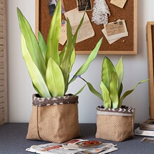 麻布编织布艺花盆花篮套盆北欧造景创意花器阳台花园摆件文艺