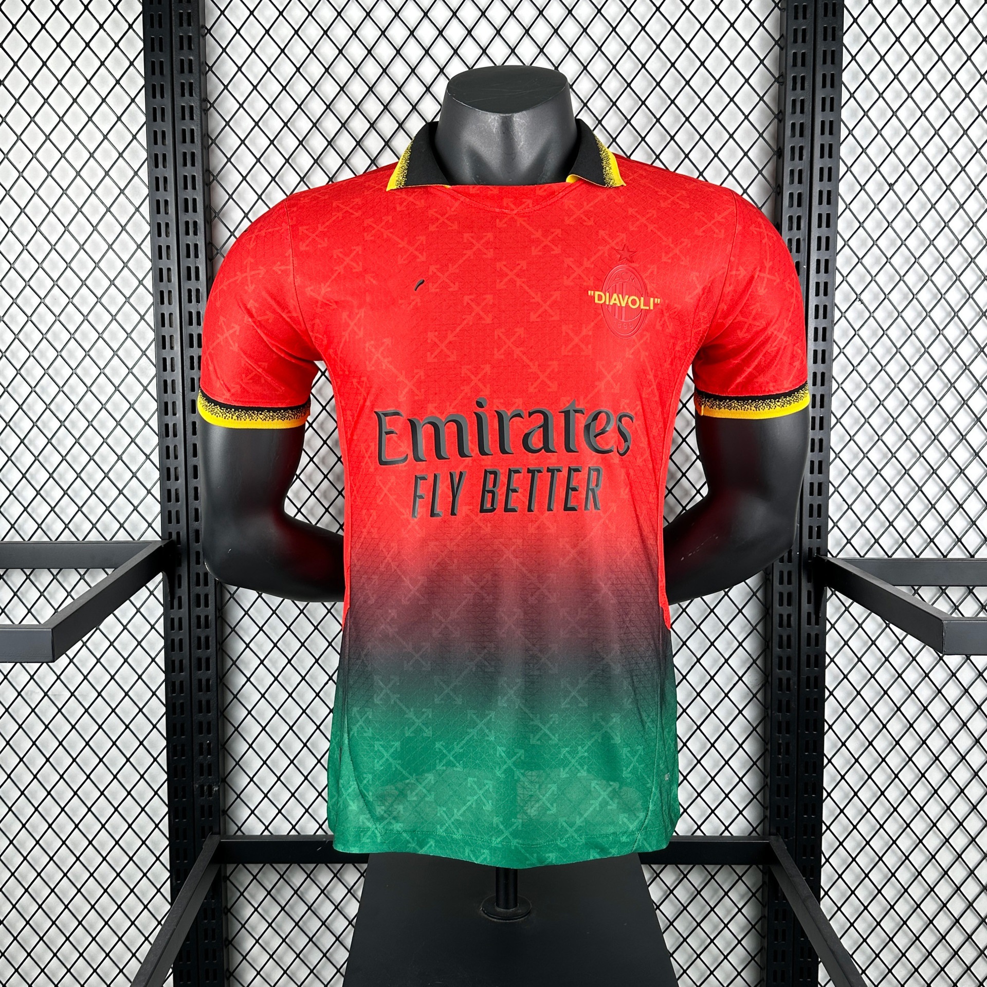 Off-White x Puma x AC Milan 2024/25 "Diavoli" Special Edition Jersey Multicolor