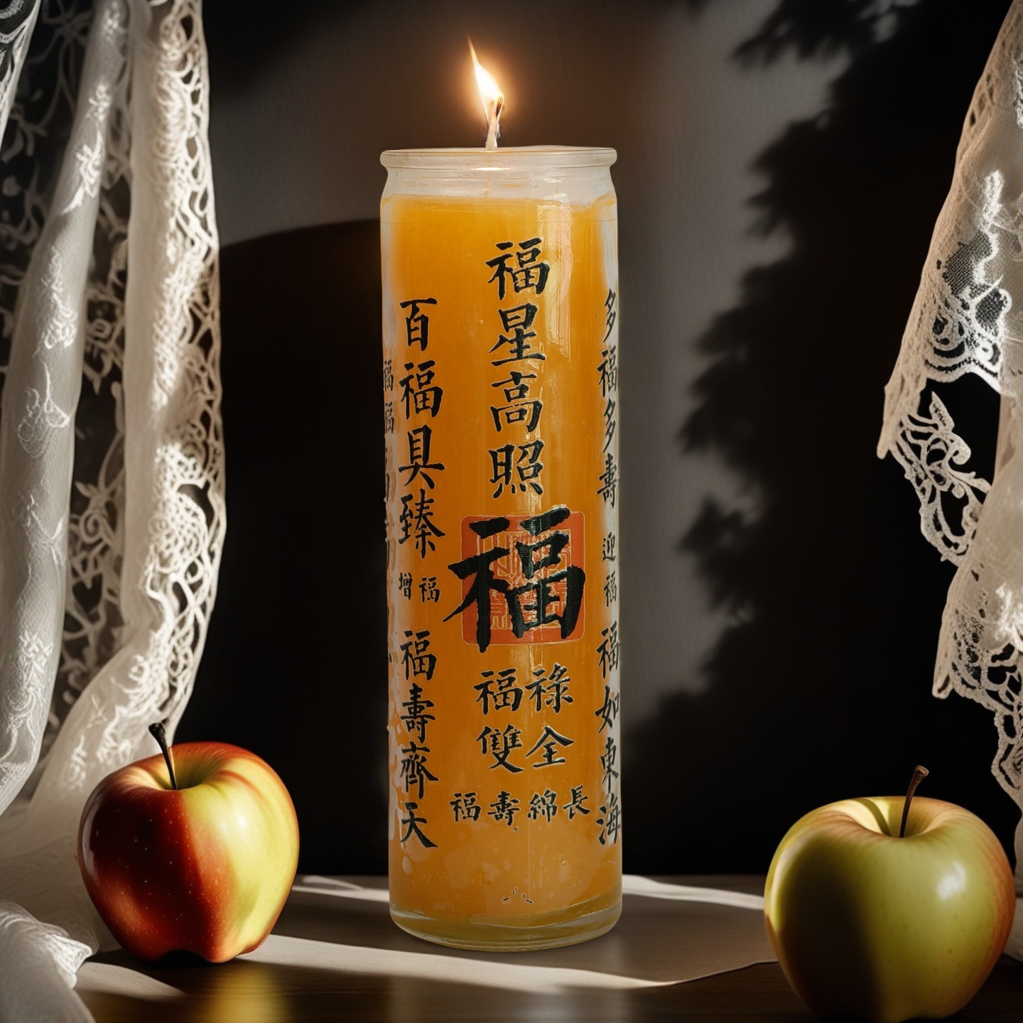 天官賜福手作りろうそく クリエイティブな祝福 ロマンチックなシーンの装飾 無煙ろうそく 5～6個入り 財宝を招くろうそく